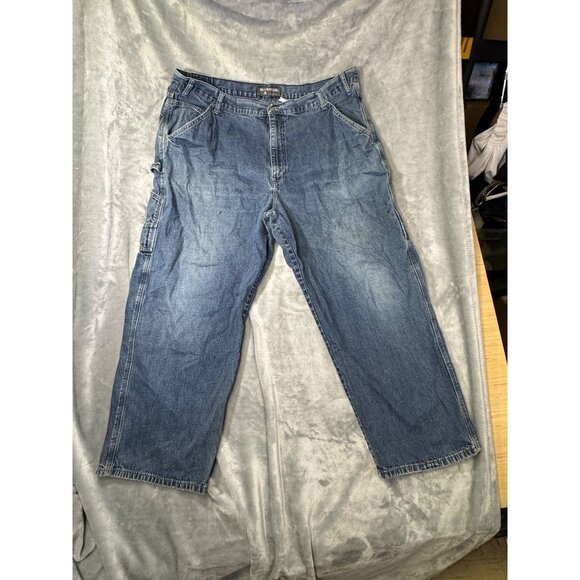 Levis Silvertab Carpenter Jeans Size 42x30 Relaxed Fit  Cotton Blue Denim Made I - Picture 14 of 16